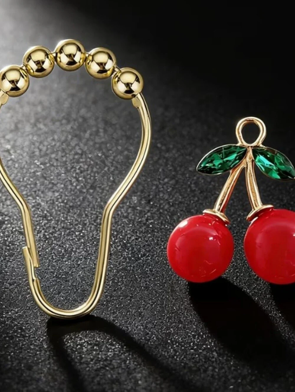 Vanderbilt Home Whimsical Cherries 12-PC Fashion Shower Hooks